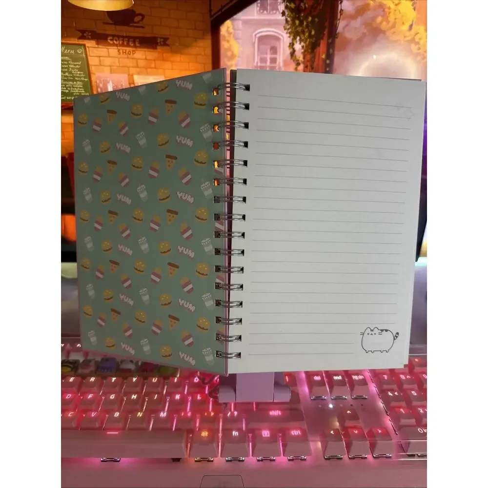 Pusheen Pink Notebook Yum Fries Squishy 3D Cover 160 Lined Pages 2025 Spiral